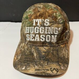 IT'S HUGGING SEASON Realtree Camo Toddler Hat Adjustable Cap Hunting Fishing